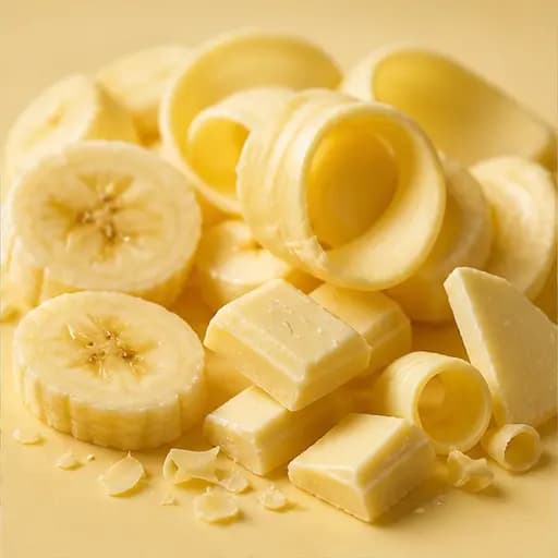 Illustration de la saveur Banane & chocolat blanc