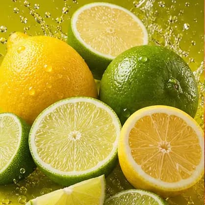 Illustration de la saveur Citron-Lime avec caféine