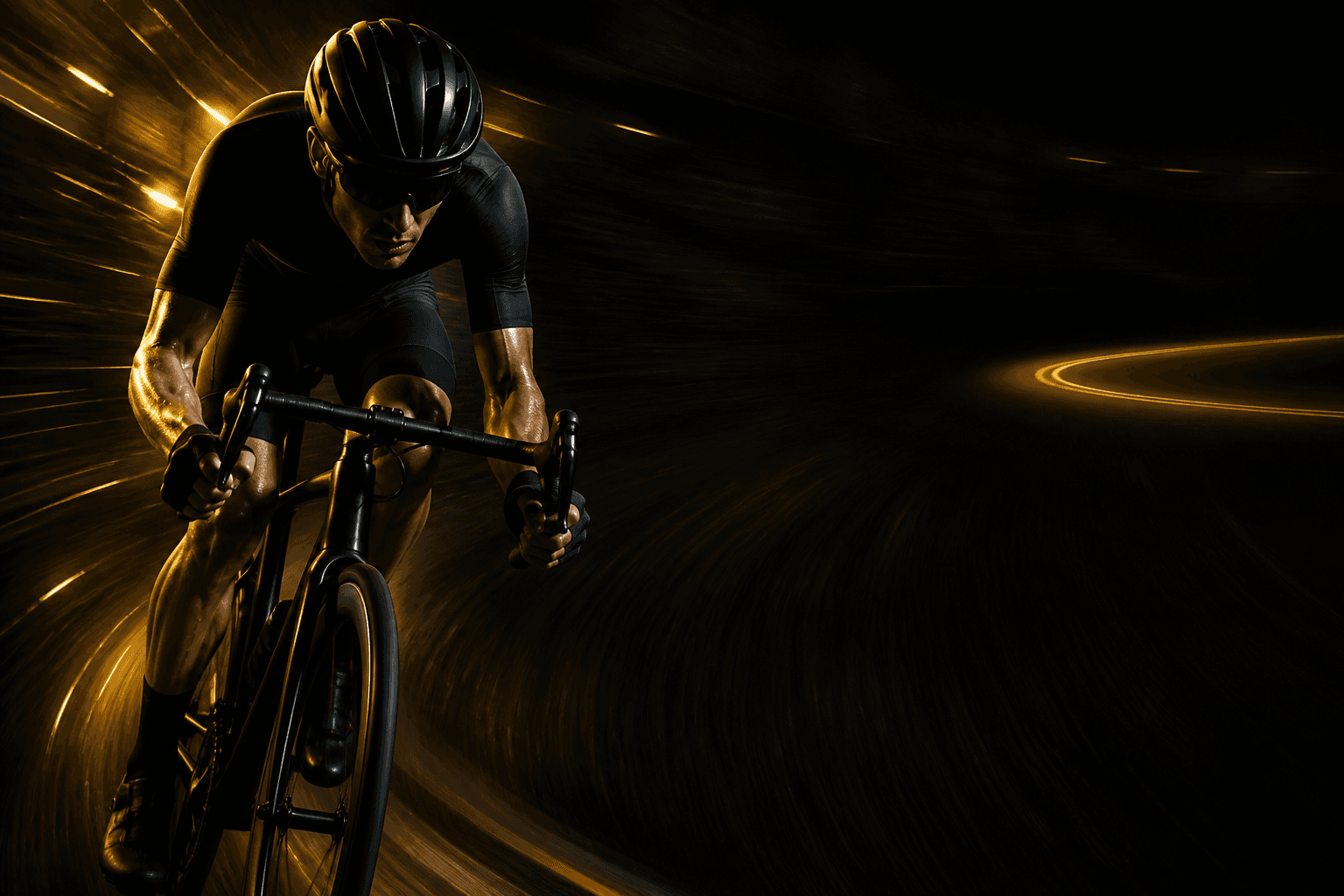 Athlète cycliste en plein effort