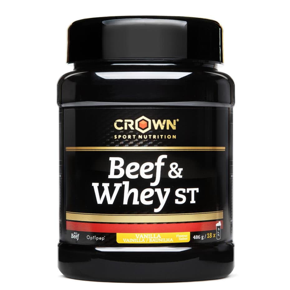 Bœuf et Whey ST (saveur vanille) – Boîte de 486 g (18 doses)